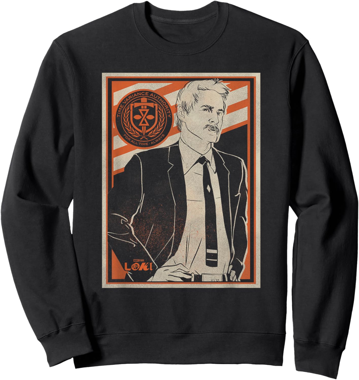 Marvel Loki TVA Agent Mobius Poster Sweatshirt - Sweatshirt | Black
