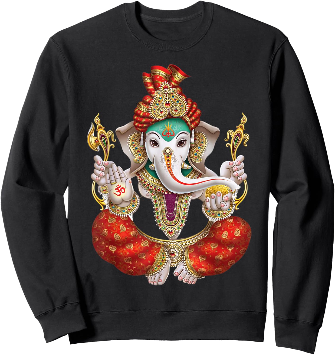 Ganesh Hindu Deity Lord Ganesha Black Sweatshirt - Sweatshirt | Black
