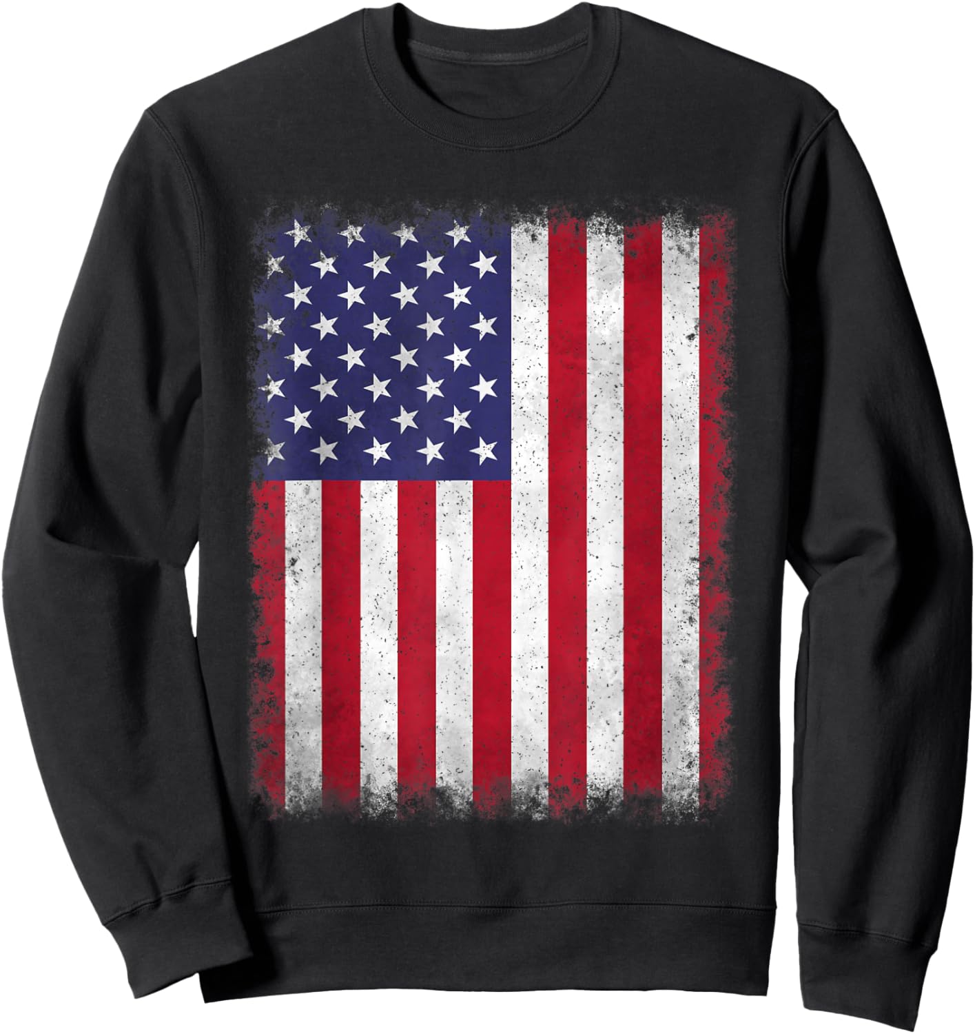4th Of July Patriotic US American Flag USA Men Women Kids Sweatshirt - Sweatshirt | Black