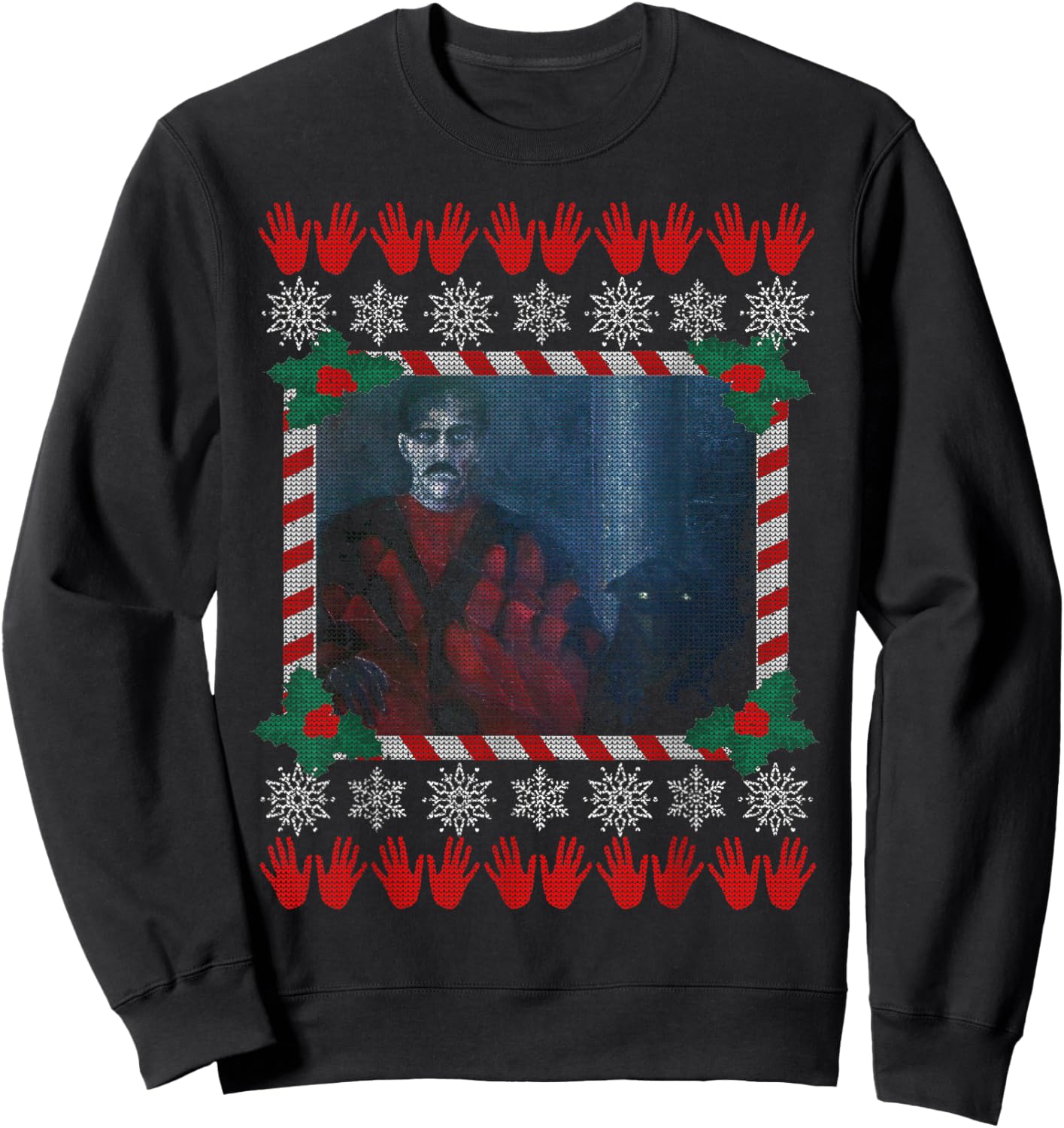 Ugly Christmas Sweater Manos The Hands of Fate Horror Movie Sweatshirt - Sweatshirt | Black