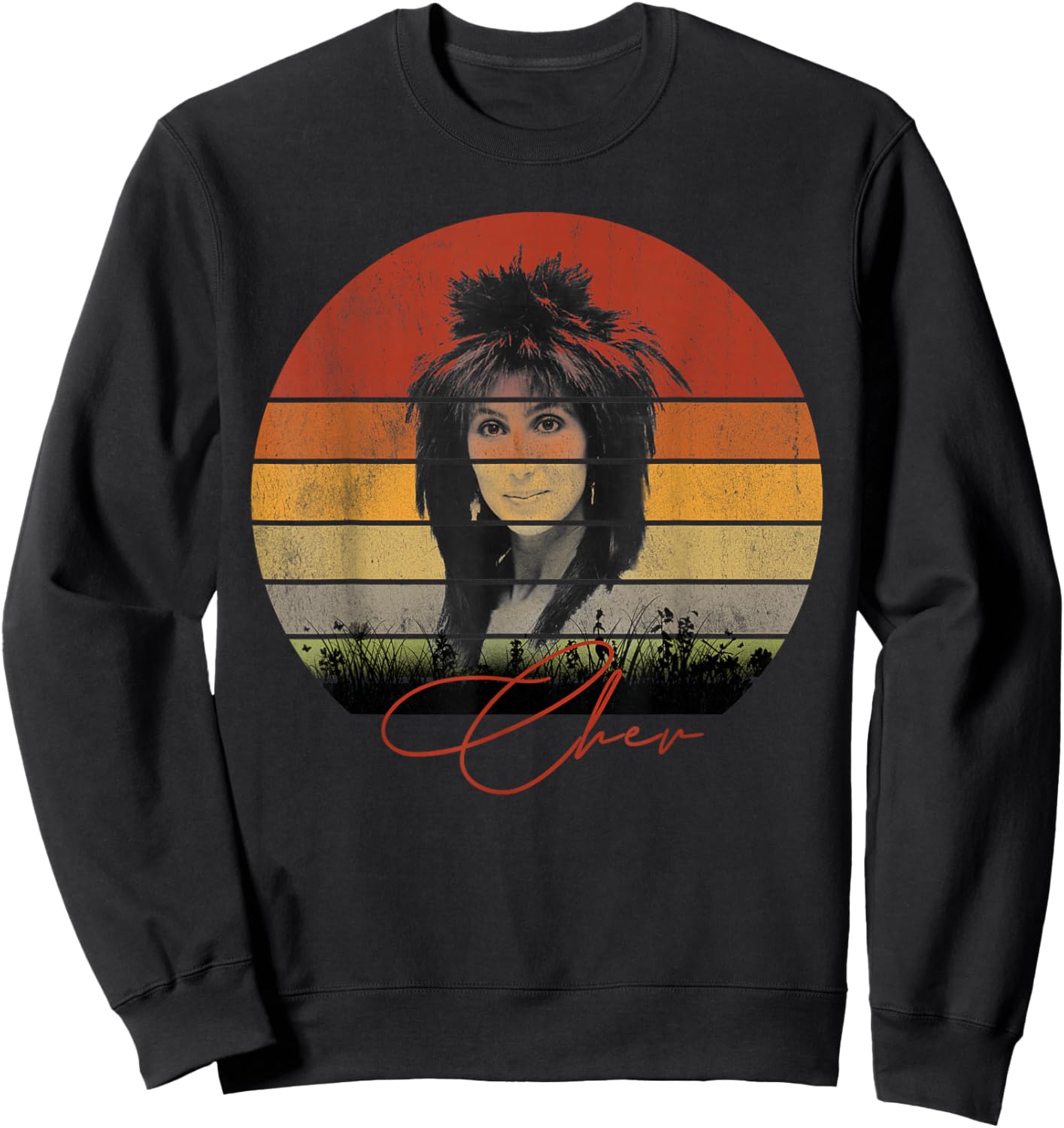 Retro Sunset Vintage-Chers Love Tour 2021 women Sweatshirt - Sweatshirt | Black