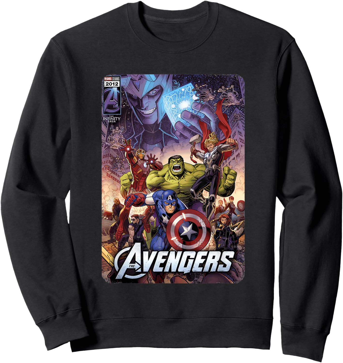 Marvel The Avengers Infinity Saga comic cover Sweatshirt - Sweatshirt | Black