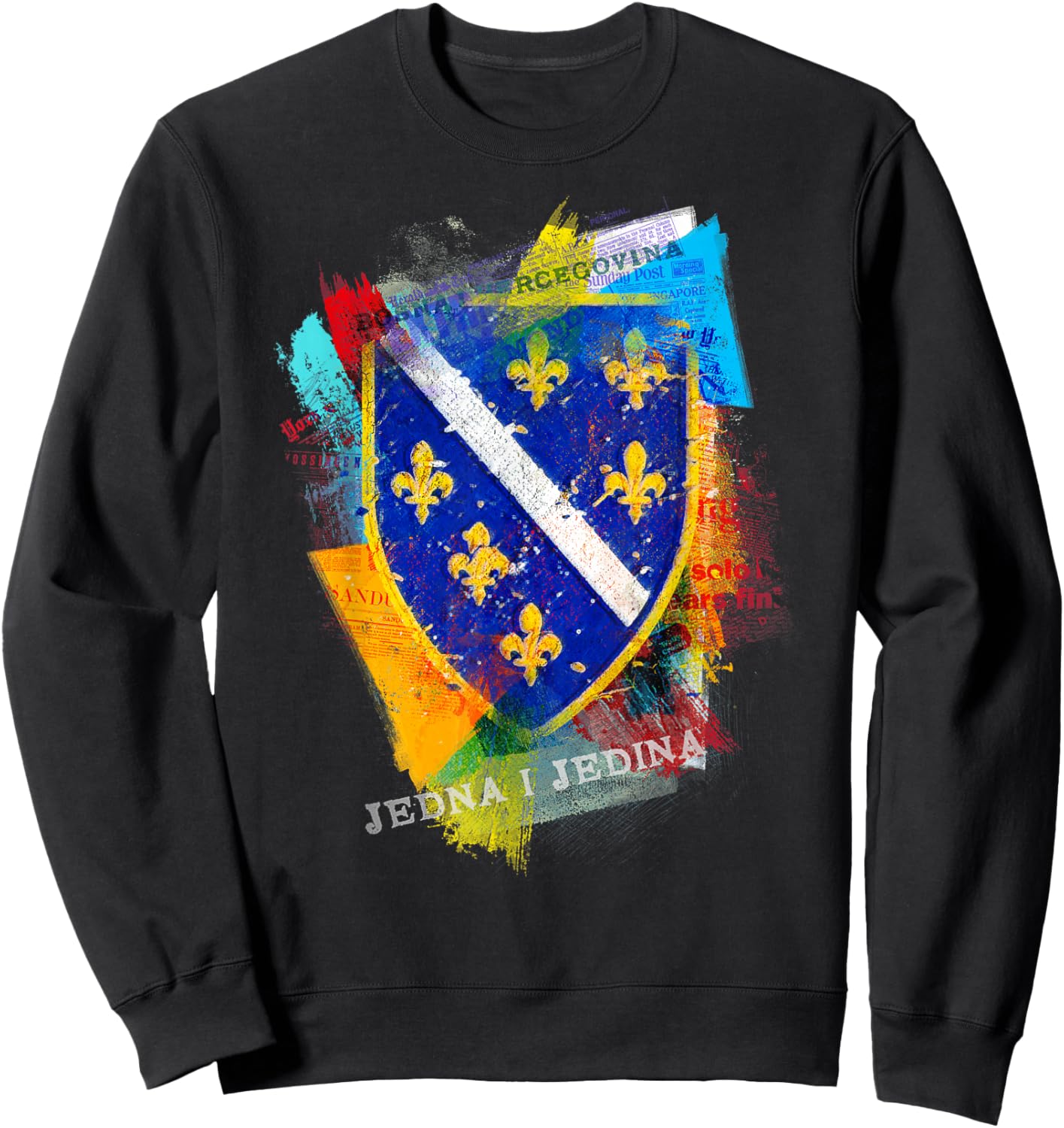 Bosnian Coat of Arms - For All Bosnian Sweatshirt - Sweatshirt | Black