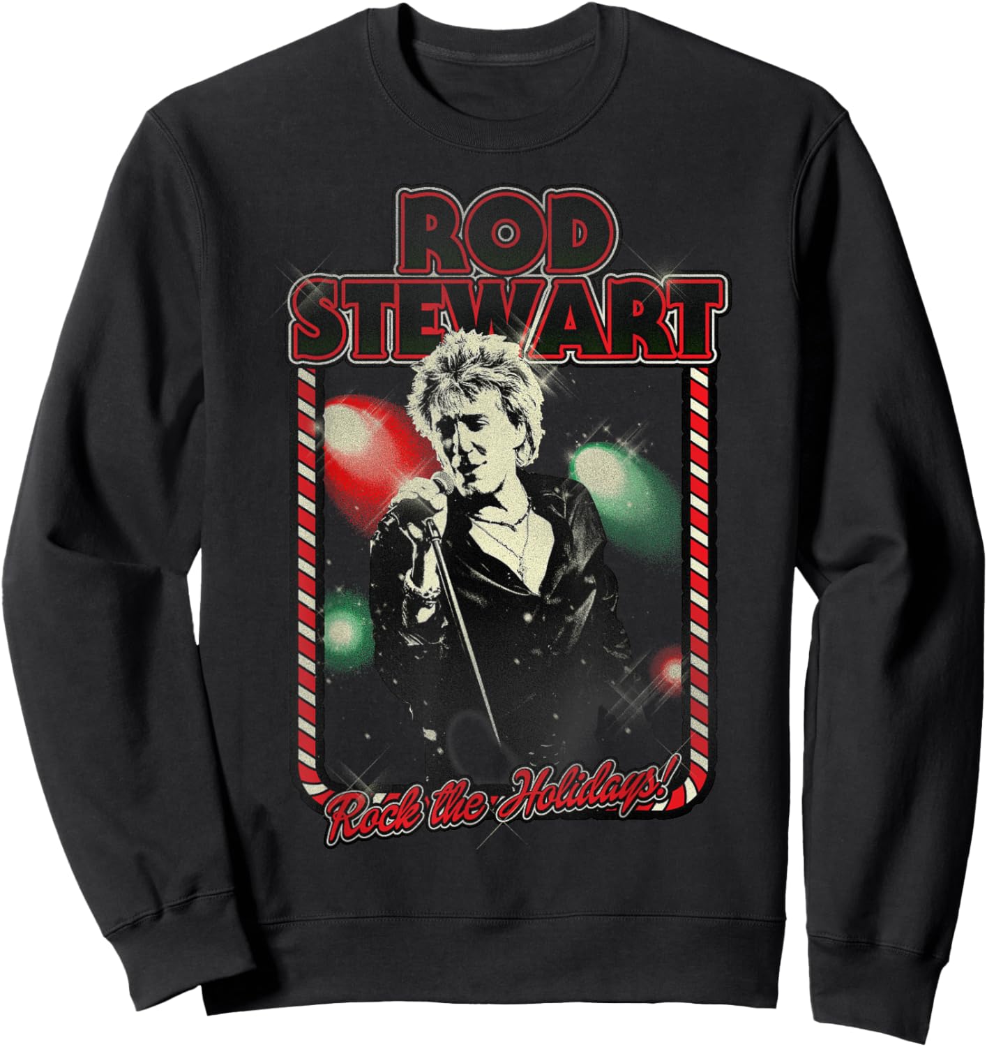 Rod Stewart Official Rock The Holidays Sweatshirt - Sweatshirt | Black
