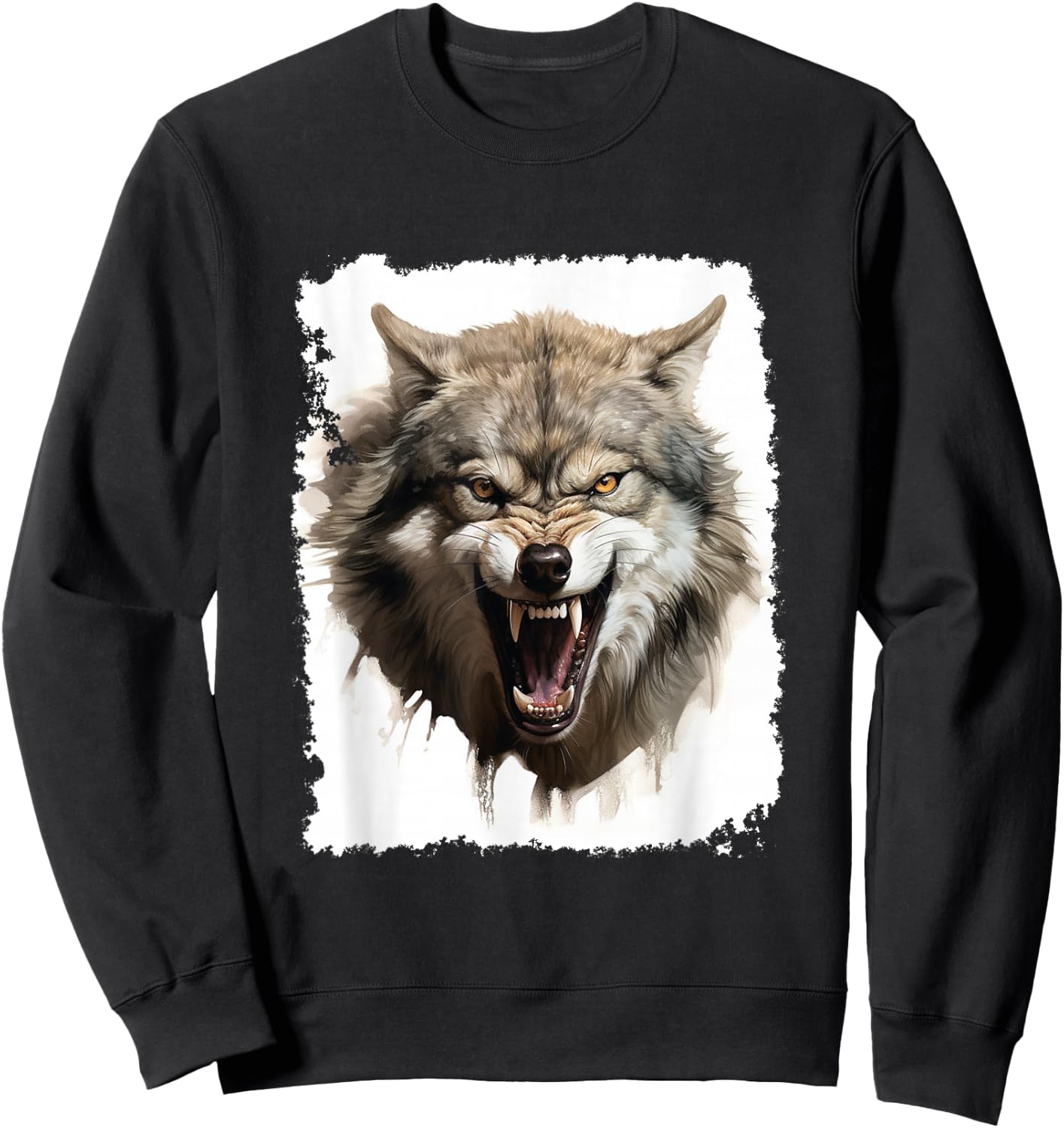 Angry Wolf Sweatshirt - Sweatshirt | Black