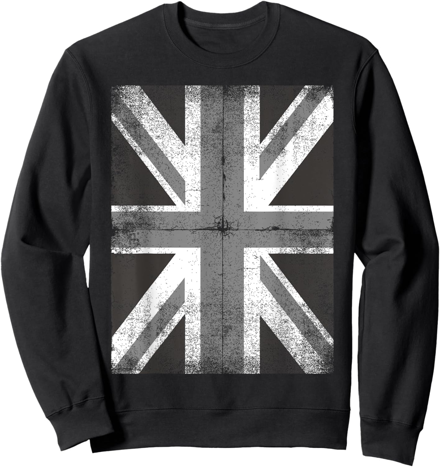 British Flag Grunge Style Vintage UK Sweatshirt - Sweatshirt | Black