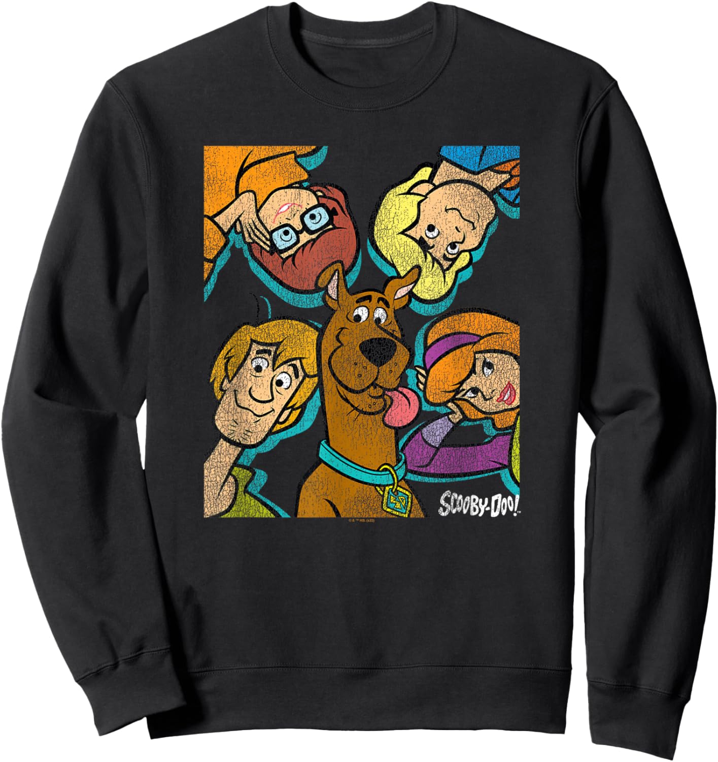 Scooby Doo Gang Close Up Poster Sweatshirt - Sweatshirt | Black