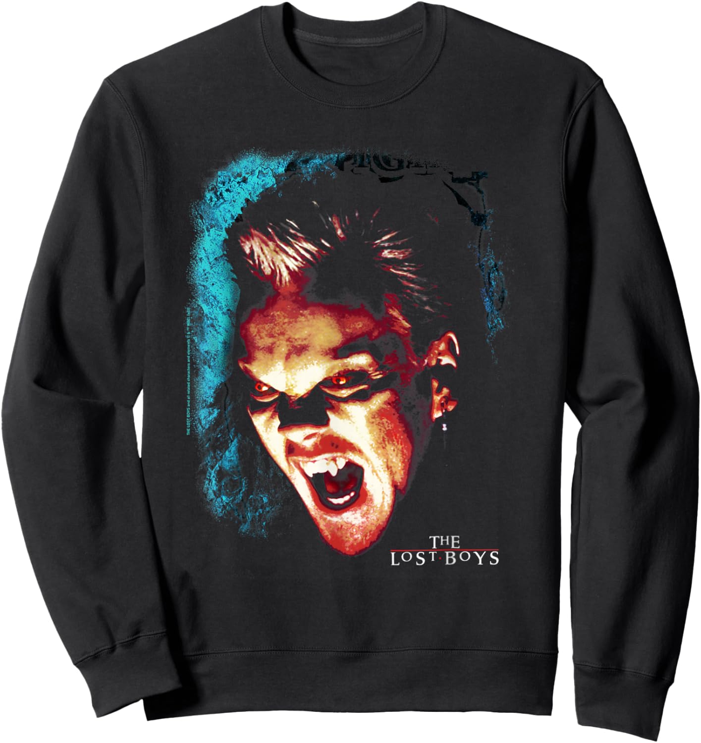 Lost Boys David Big Face Snarl Transparent Sweatshirt - Sweatshirt | Black