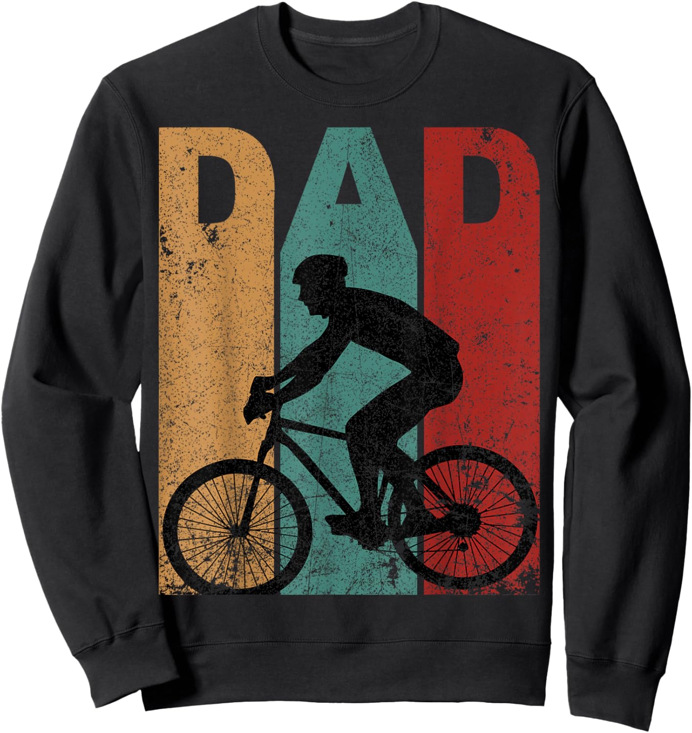 Vintage Bicycle Dad Cycling Cyclist Daddy Father's Day Gift Sweatshirt - Sweatshirt | Black