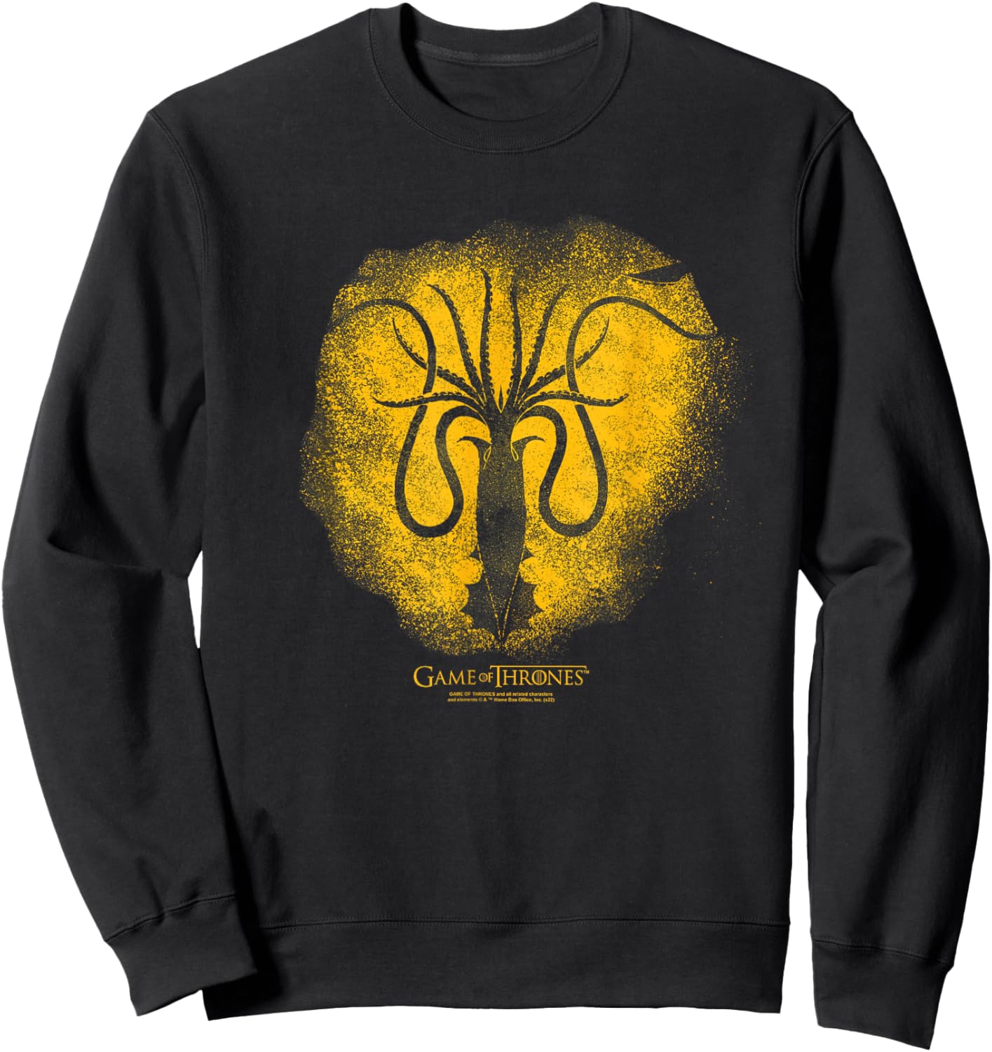 Game of Thrones Greyjoy Sprayed Outline Sigil Sweatshirt - Sweatshirt | Black