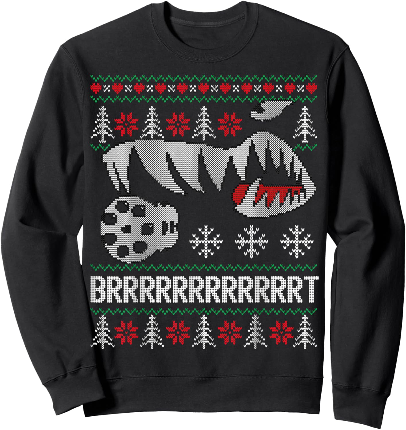 A-10 Warthog Ugly Xmas Sweater style fighter jet usaf Sweatshirt - Sweatshirt | Black