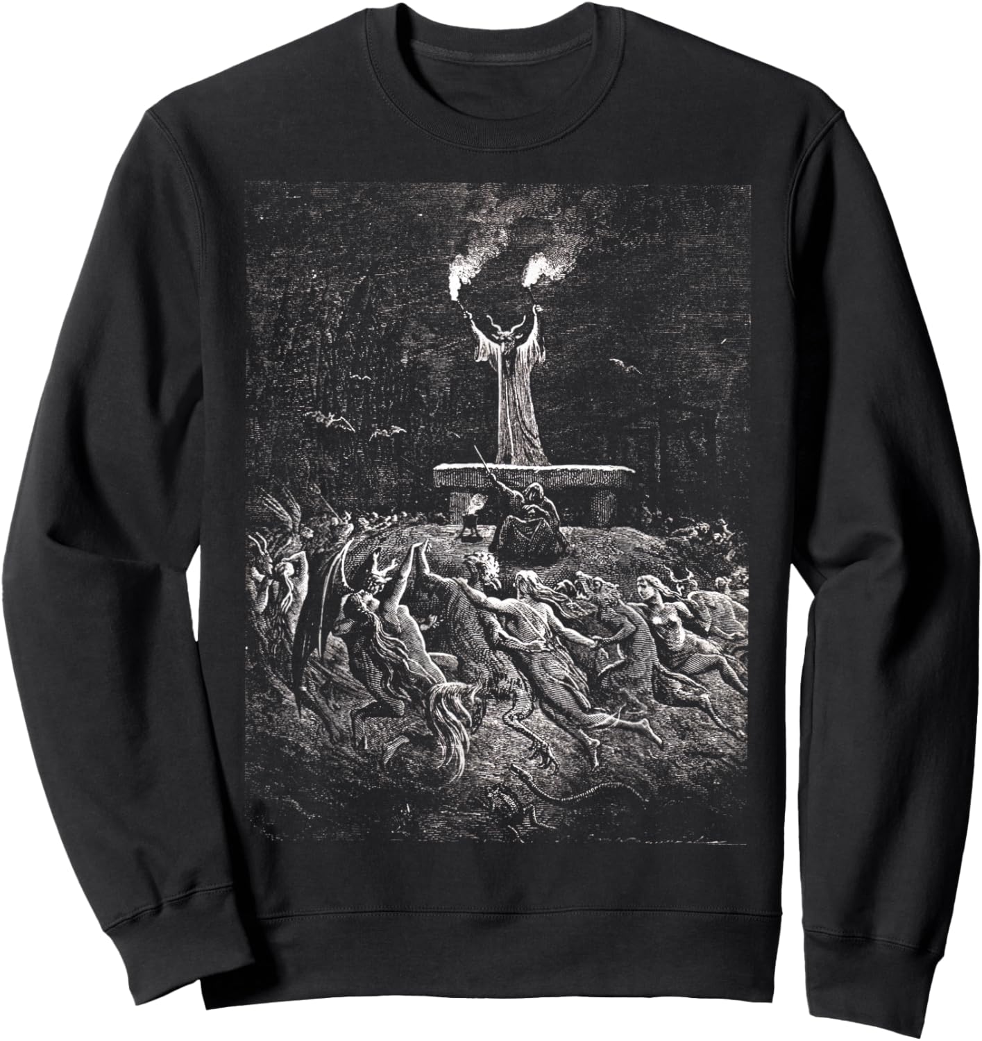 Gustave Dore Witches Dancing at a Sabbath Sweatshirt - Sweatshirt | Black