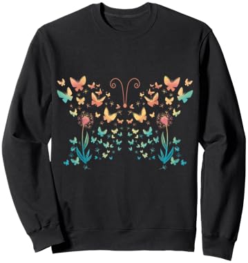 Butterfly Dandelion Sweatshirt - Sweatshirt | Black