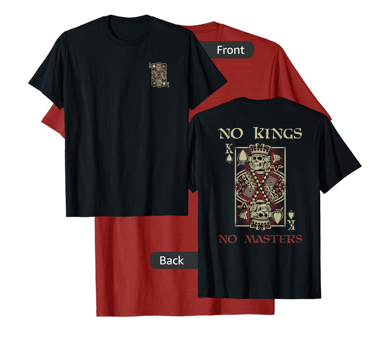 NO KINGS. NO MASTERS Defiant Autonomous Bold Free T-Shirt