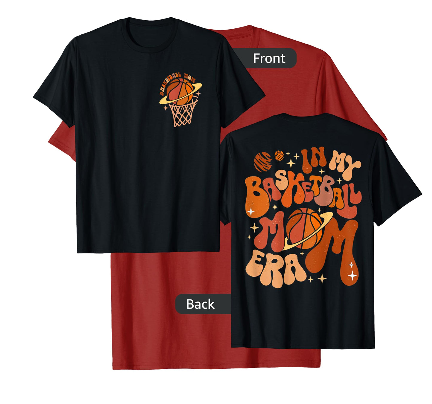 In My Basketball Mom Era Basketball Mama (On Pocket & Back) T-Shirt