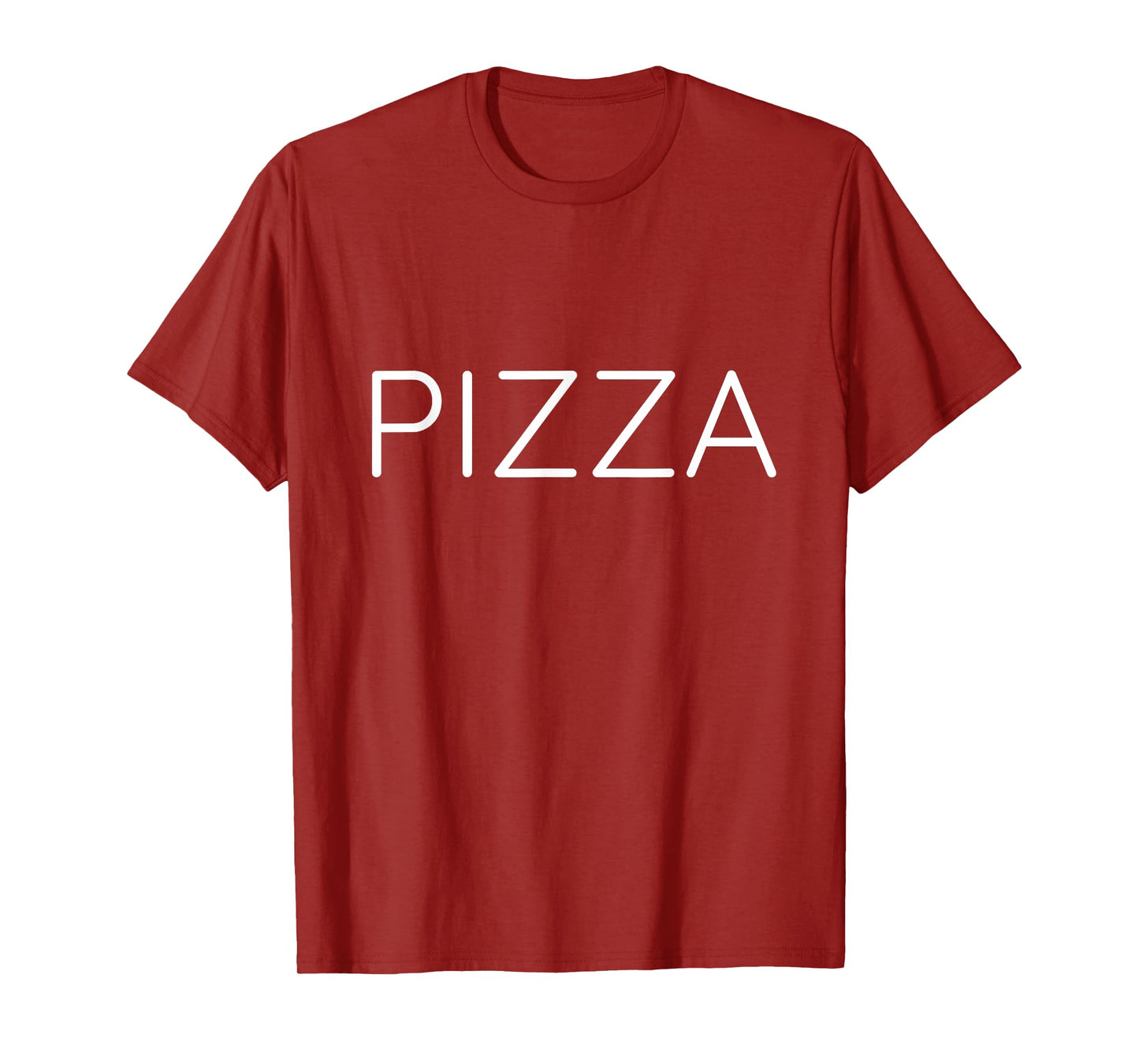 PIZZA Single Word Quote That Says Pizza Minimalist Quote T-Shirt