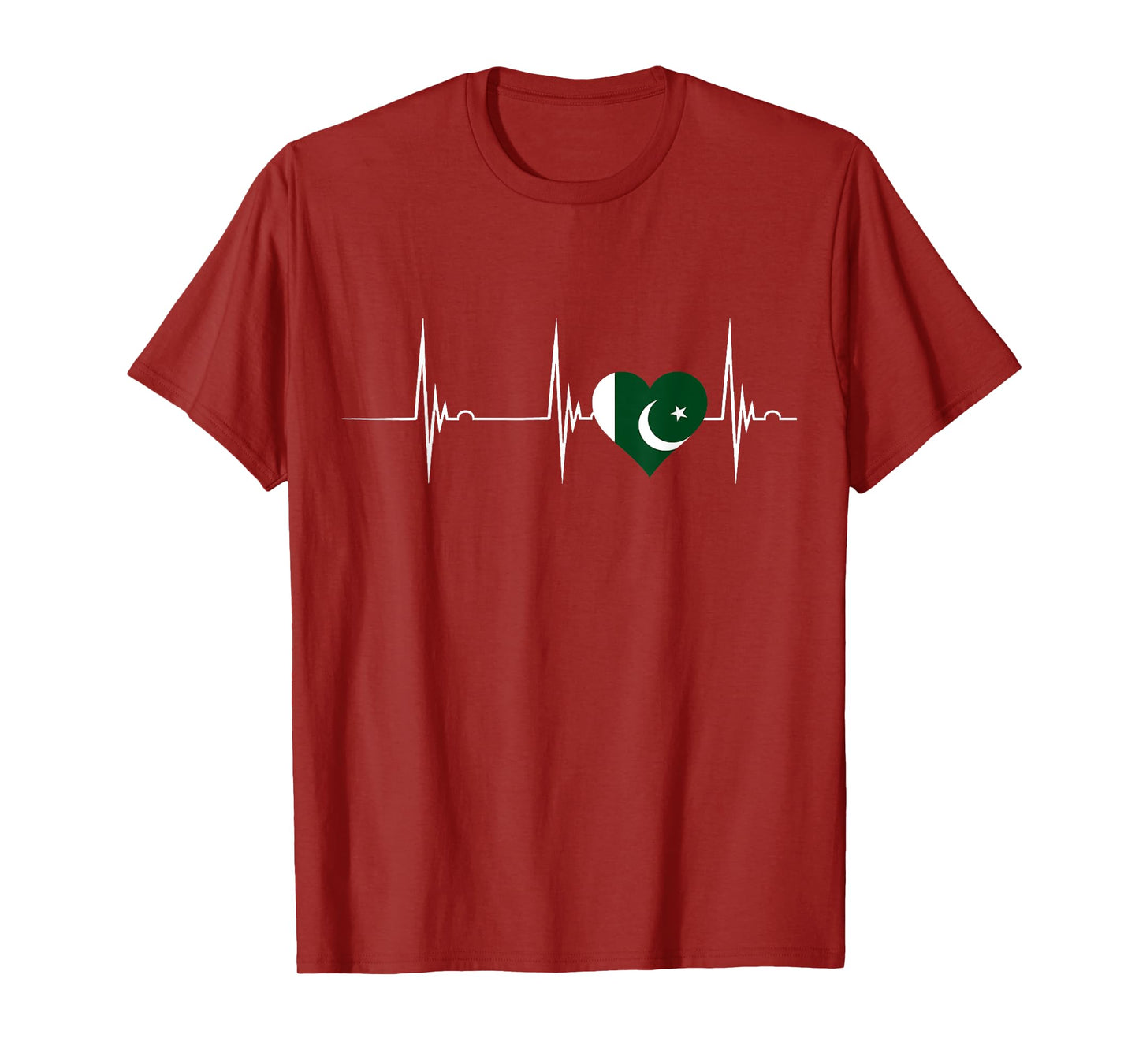 Pakistan Pakistani Flag Heartbeat EKG Pulse Pakistani Pride T-Shirt