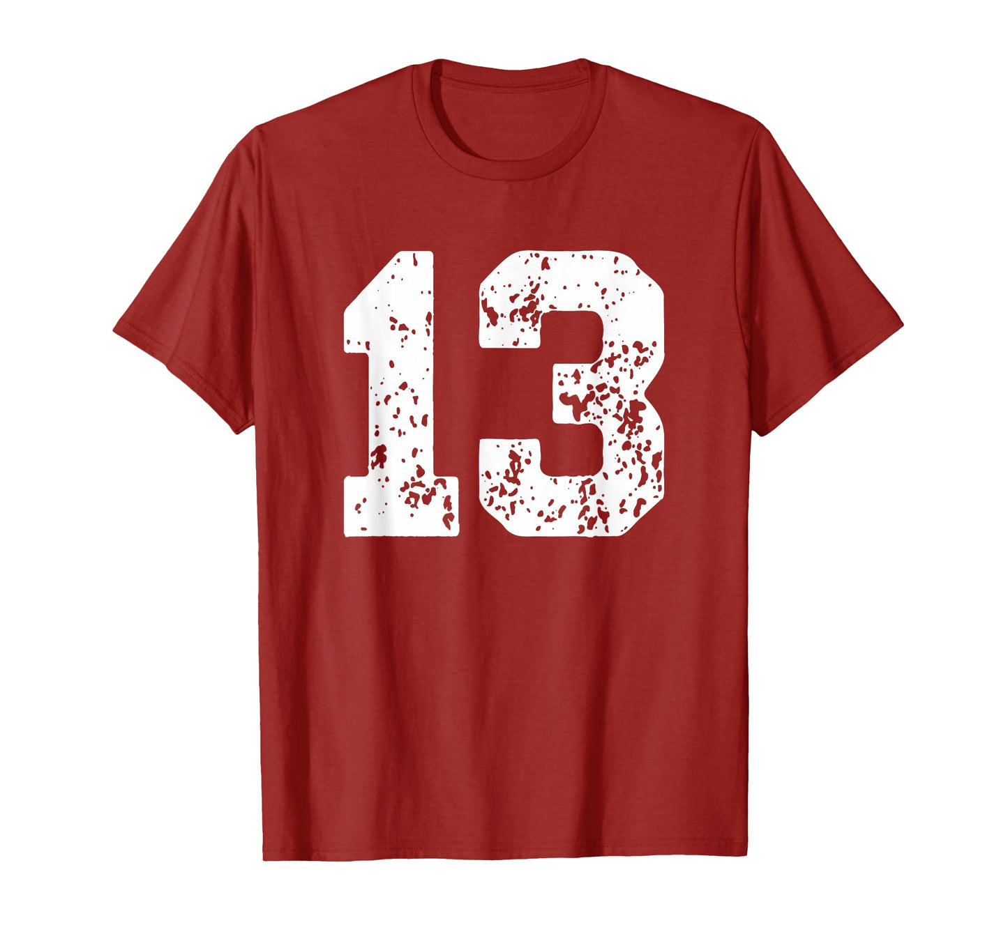 Number 13 White Best Classic College Style Birthday Funny T-Shirt
