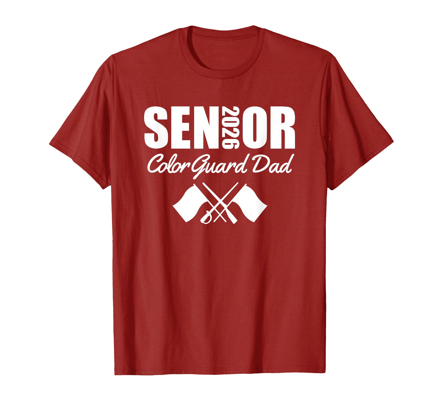2026 Senior Color Guard Dad Flag Marching Band Parent T-Shirt