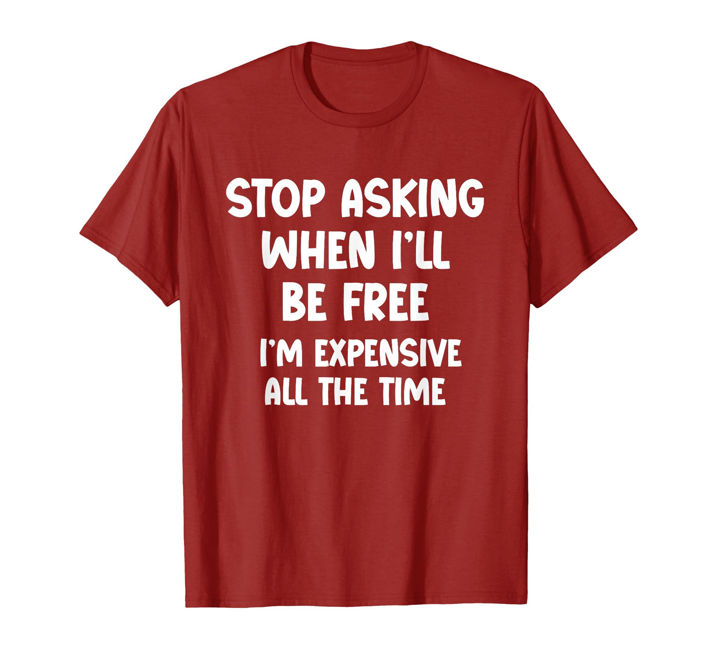 Stop Asking When I’ll Be Free. I’m Expensive All the Time - T-Shirt