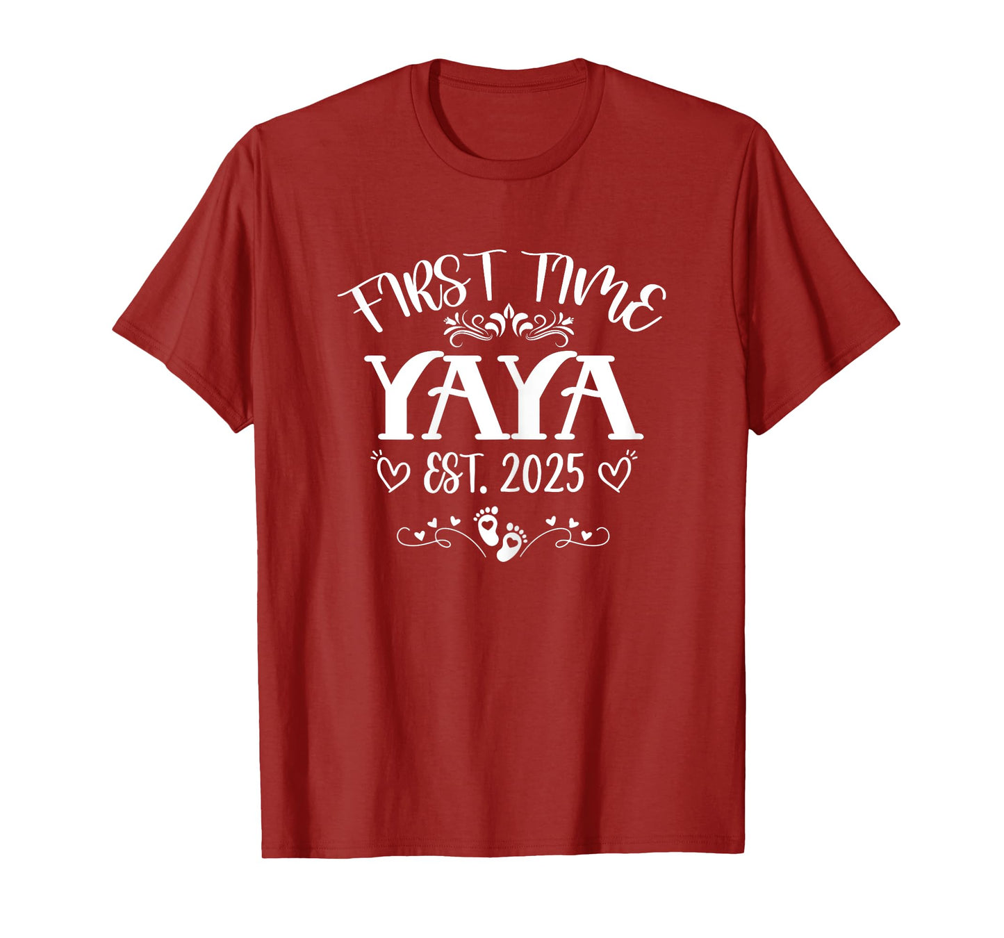 Womens First time Yaya Est 2025 Soon To Be Mom Mother's day T-Shirt