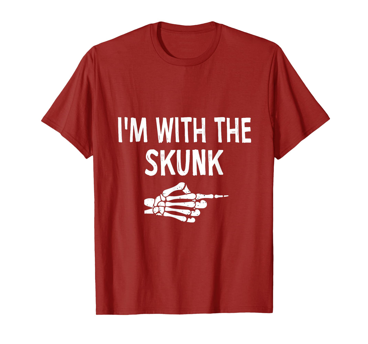 I'm With The Skunk Funny Matching Couple Halloween Costume T-Shirt