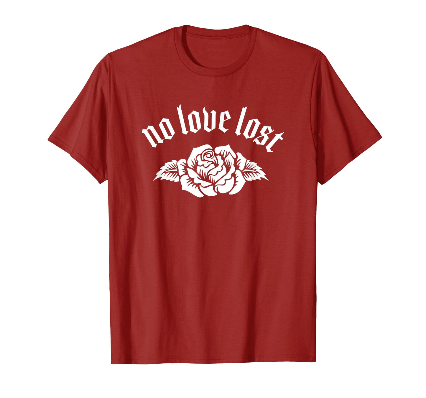 No Love Lost Fierce Font Punk Goth T-Shirt