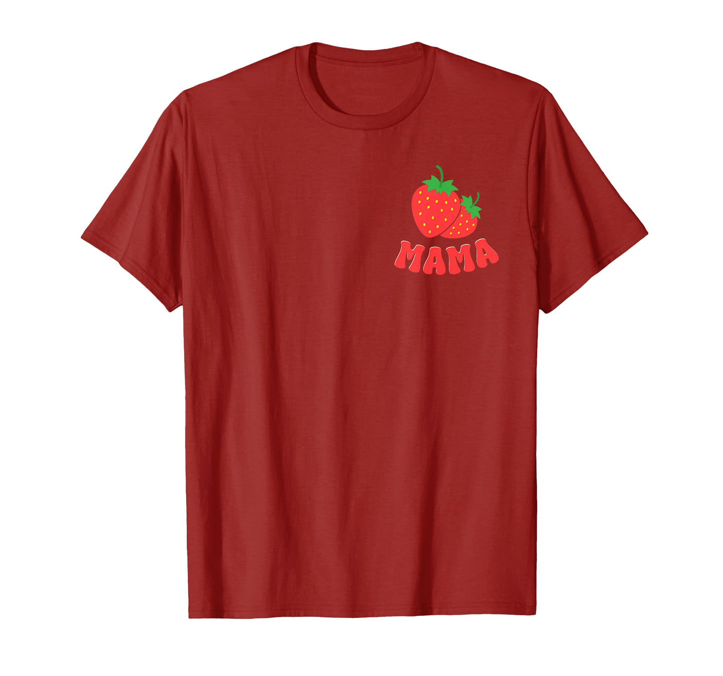 Mama of The Berry Sweet One Strawberry First Birthday Pocket T-Shirt
