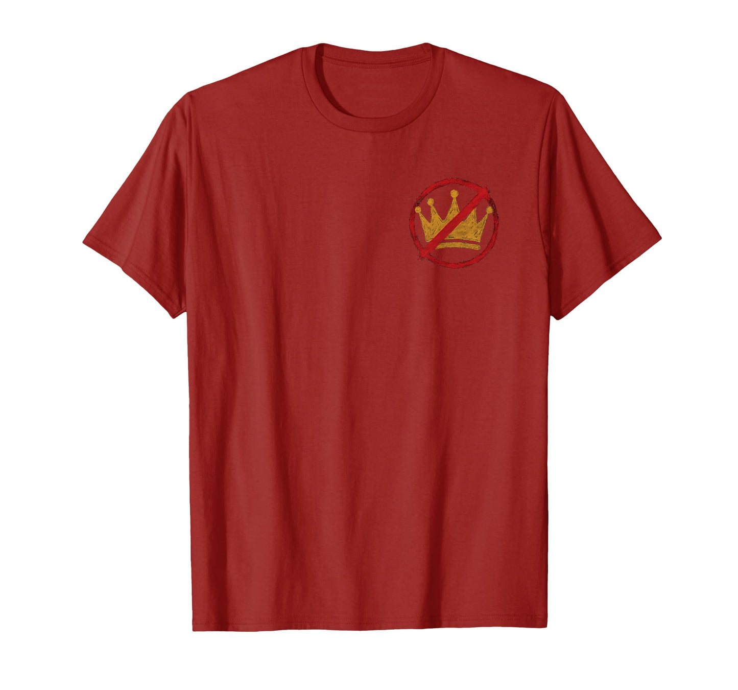 No Kings Red Slash Nope Crown Graffiti Street Art Pocket T-Shirt