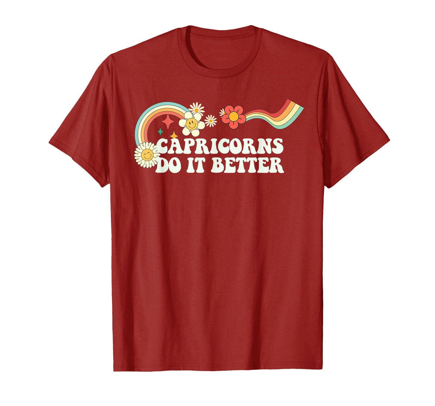 Groovy Script Funny Capricorns Do It Better, Retro Quote T-Shirt