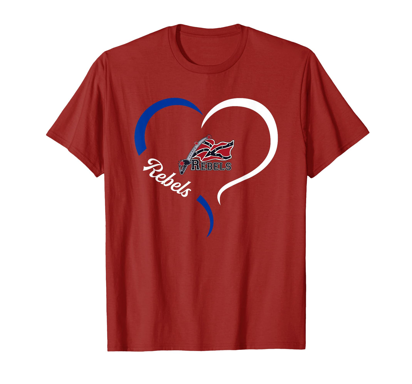 Hurley Rebels Logo Half Heart Slogan HS T-Shirt