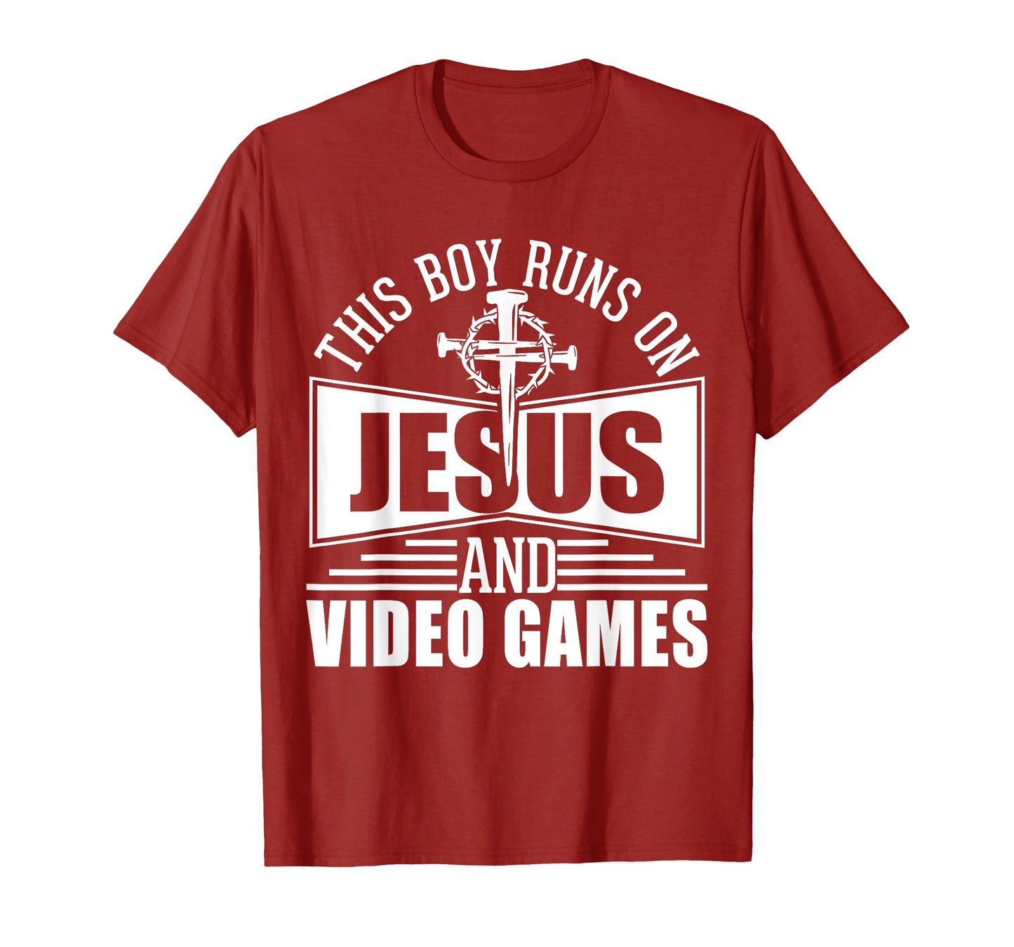 This Boy Runs On Jesus And Video Games T-Shirt