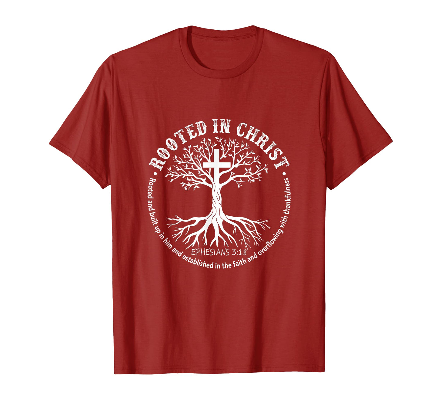 Jesus Cross Pray Bible Rooted In Christ Christian Men Women T-Shirt