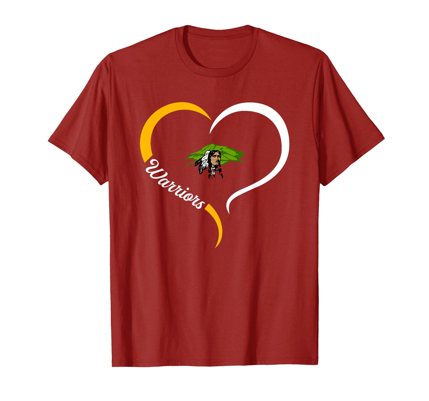 Ruidoso Warriors Logo Half Heart Slogan HS T-Shirt