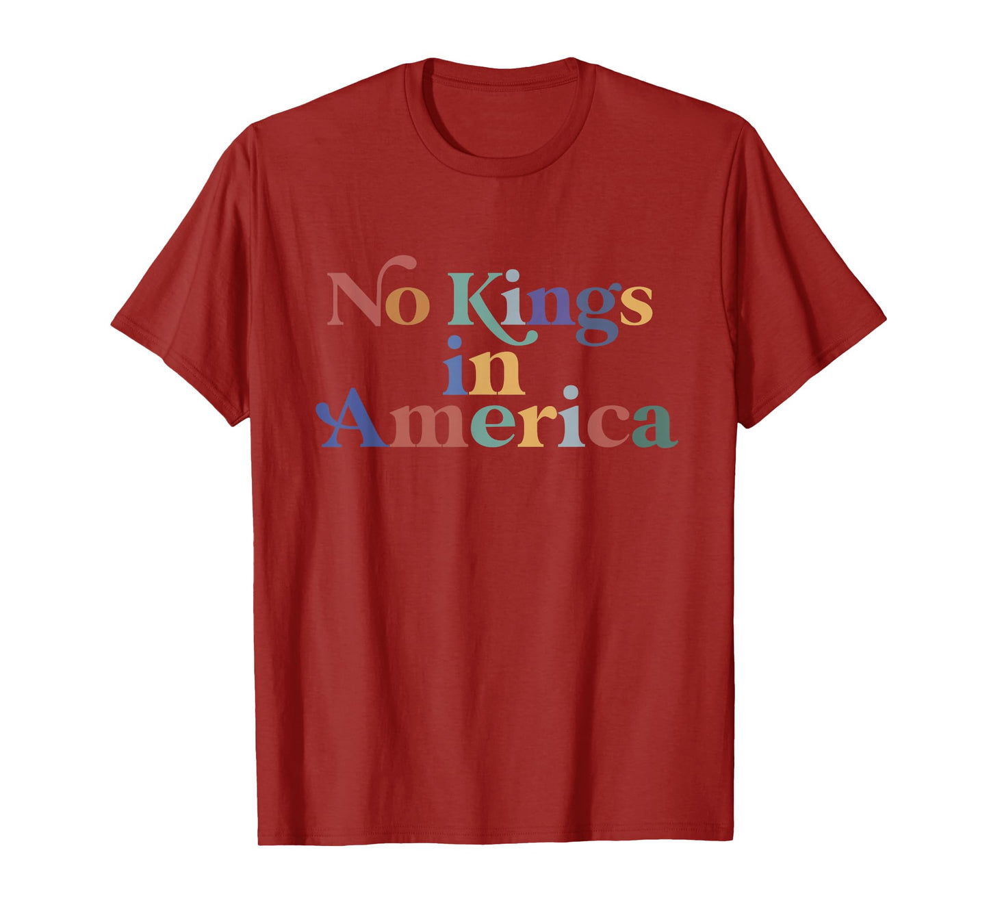 No Kings in America flag Protest Save Democracy T-Shirt