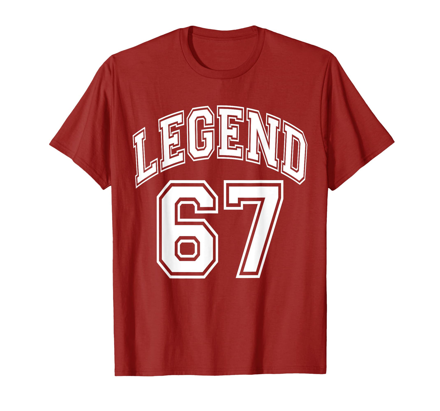 Legend 67 Number Varsity Team - 67th Birthday & 67 Years Old T-Shirt