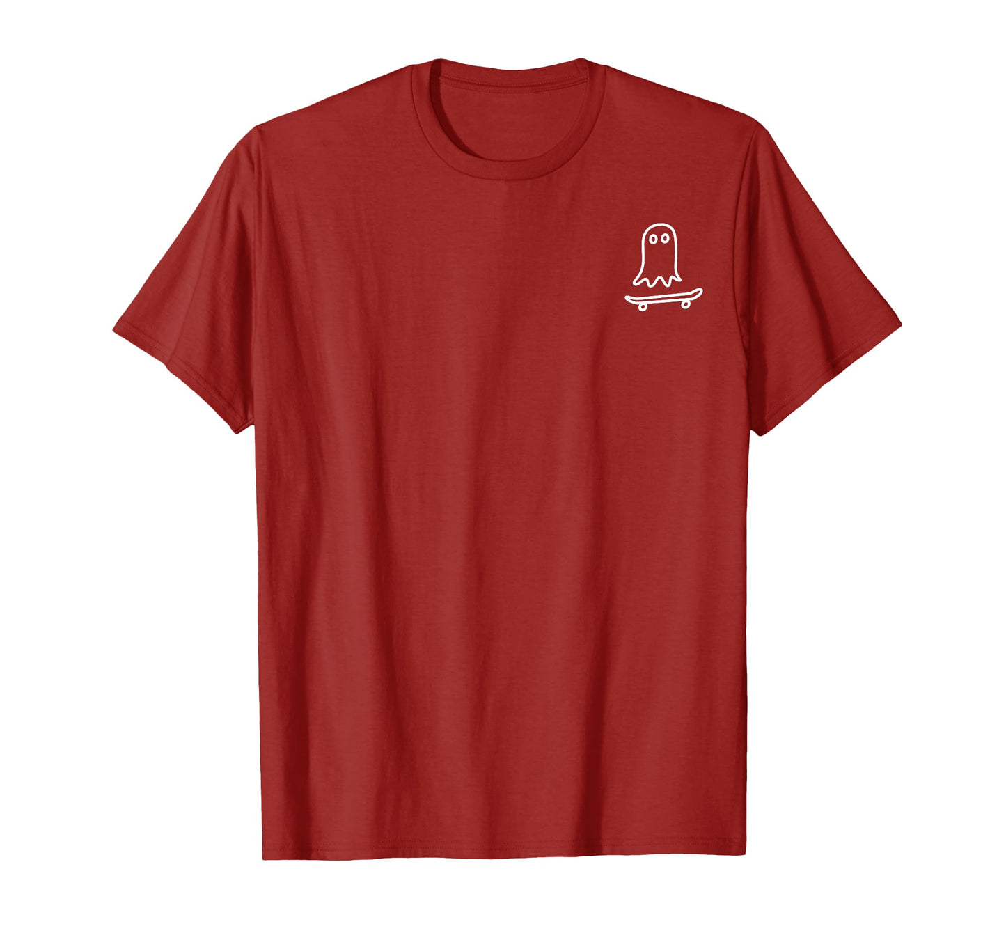 Ghost Skateboard Lazy Halloween Skateboarding T-Shirt