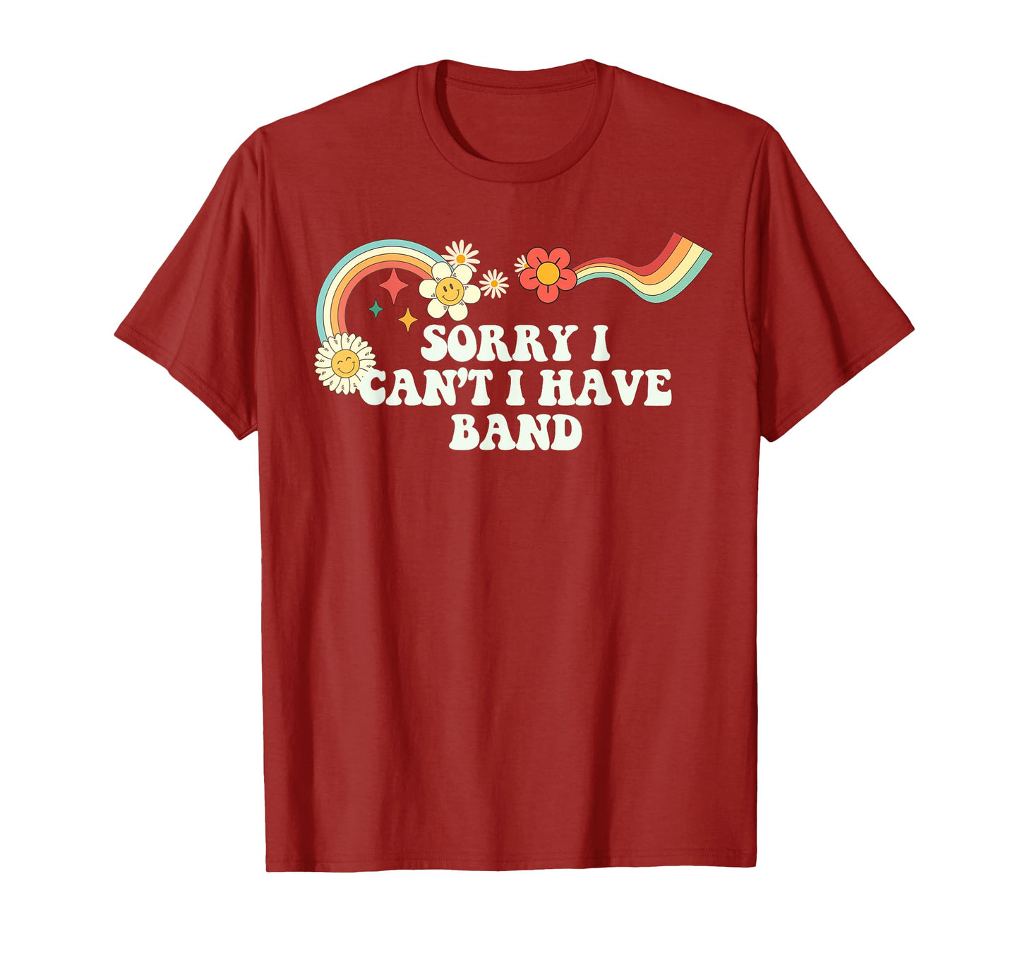 Groovy Script Funny Sorry I Can't I Have Band, Retro Quote T-Shirt