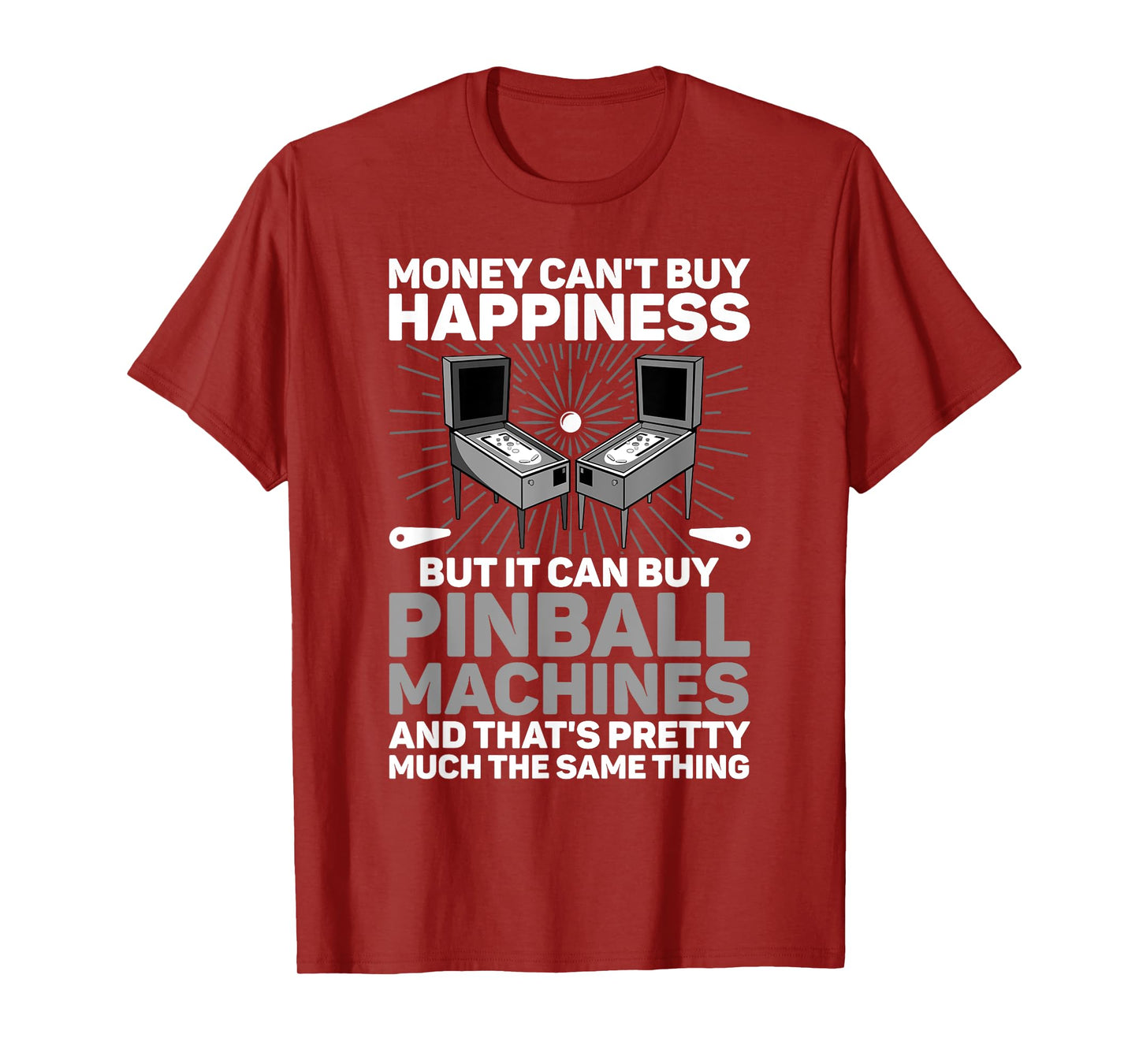 Funny Pinball Design For Men Women Pinball Machine Player T-Shirt