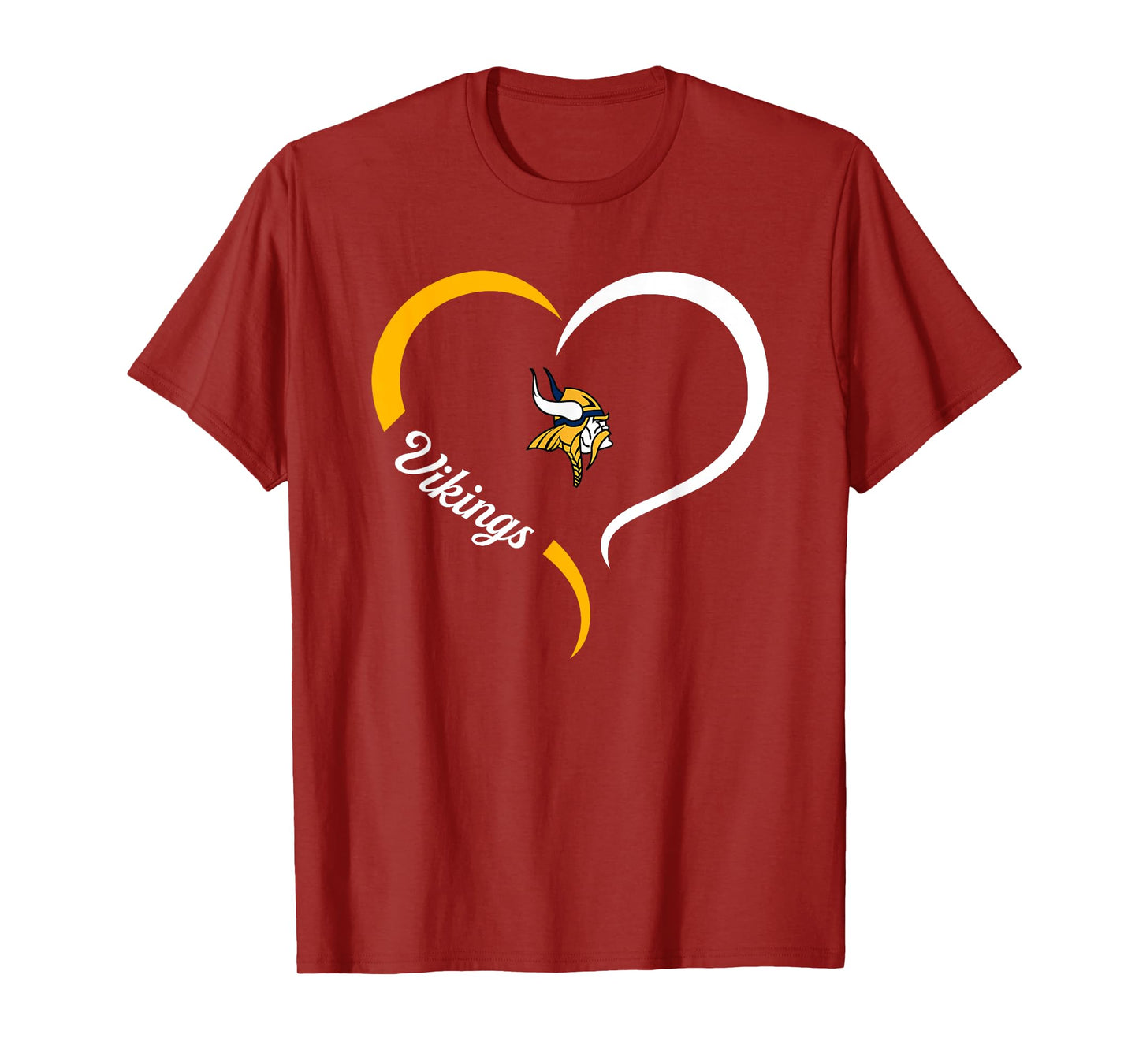 Cadillac Vikings Logo Half Heart Slogan HS T-Shirt