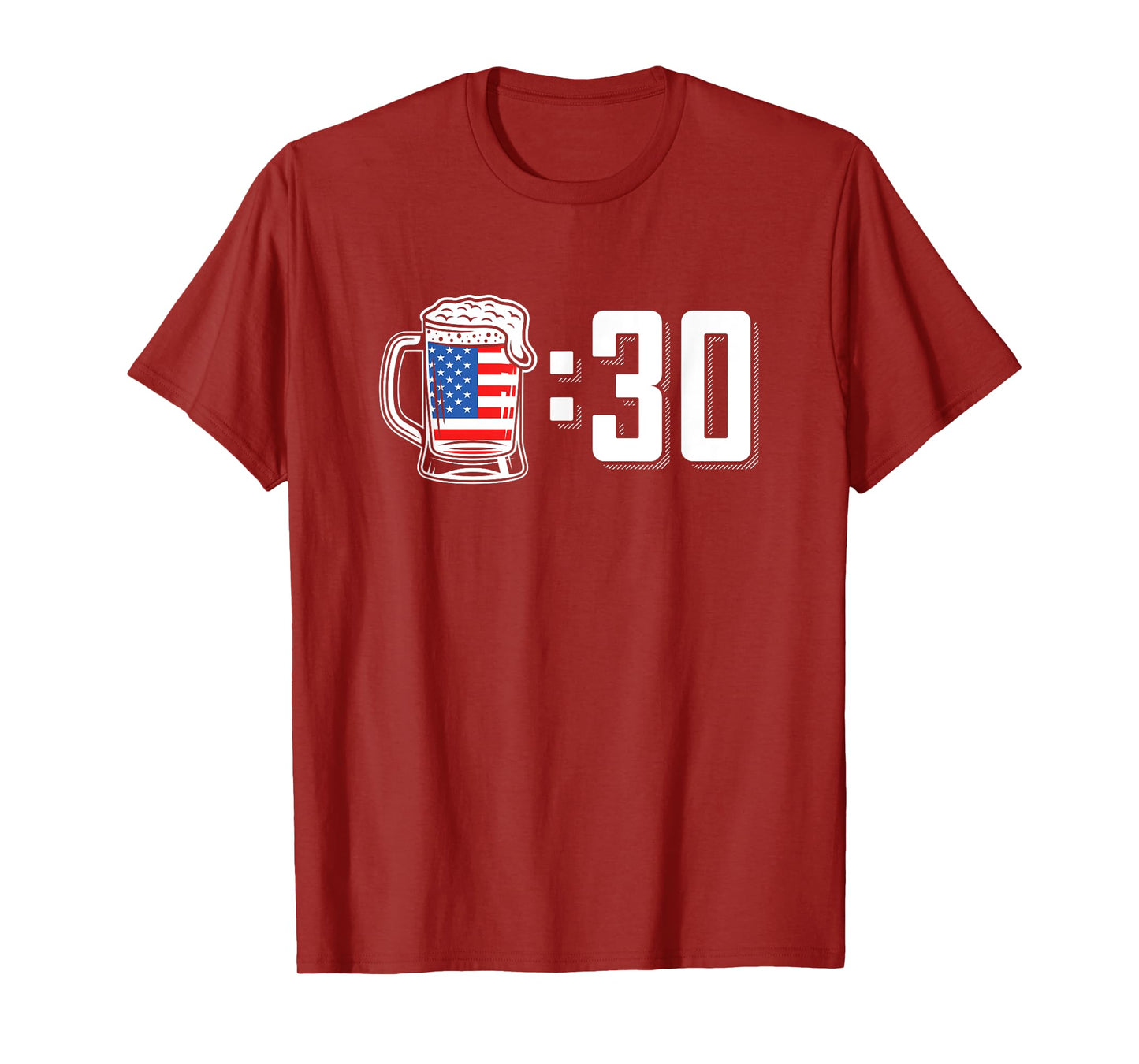 Beer 30 American Flag 4th of July Drinking Party T-Shirt