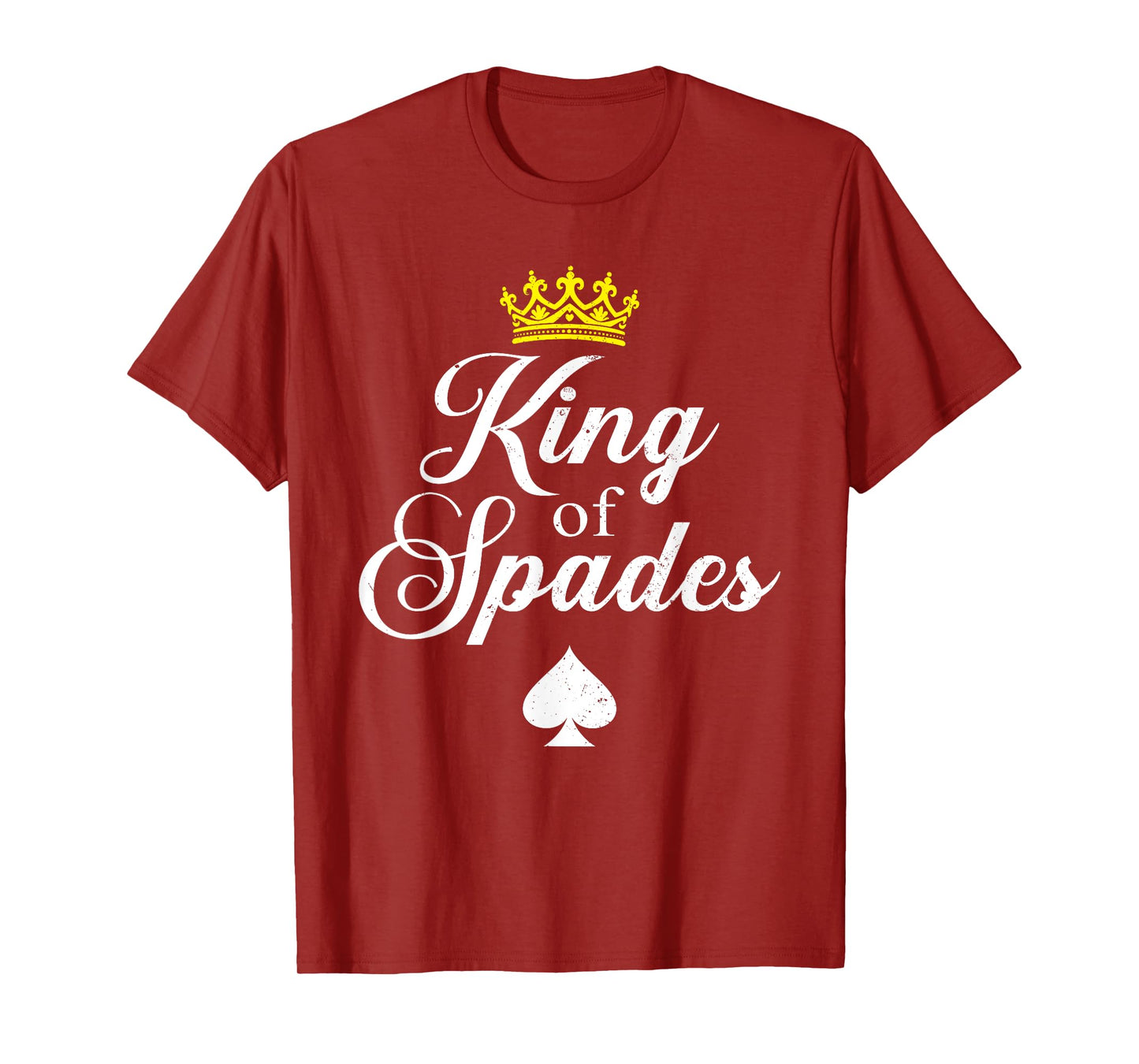 Cool King Of Spades Art For Men Dad Card Game Spades Player T-Shirt