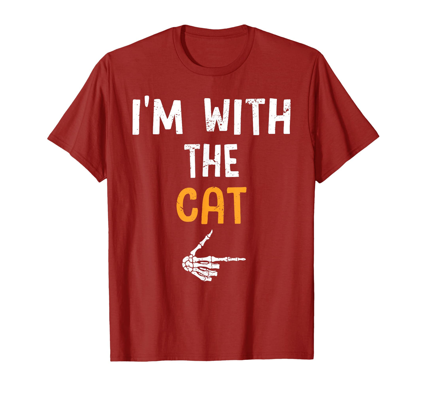I'm with The Cat Costume Halloween Matching Couple T-Shirt