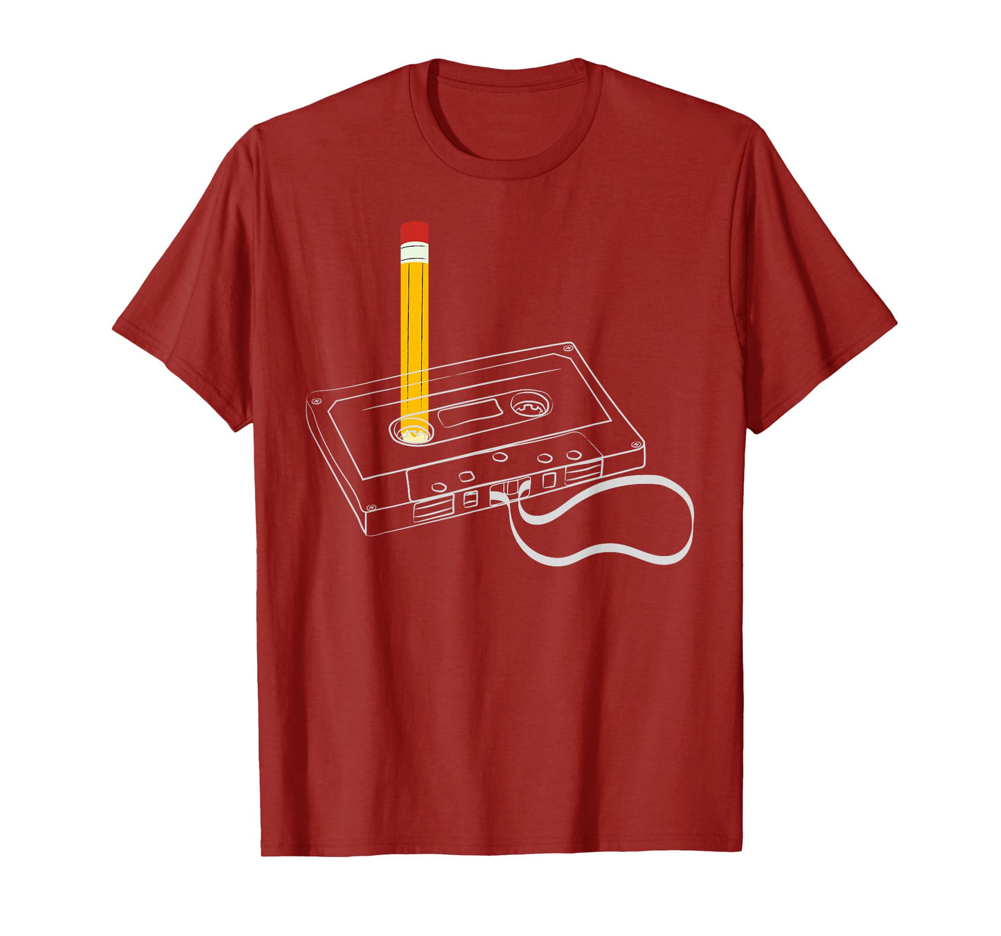 Love Retro Mixtape 80's Blank Cassette Tape Pencil 80s 90's T-Shirt