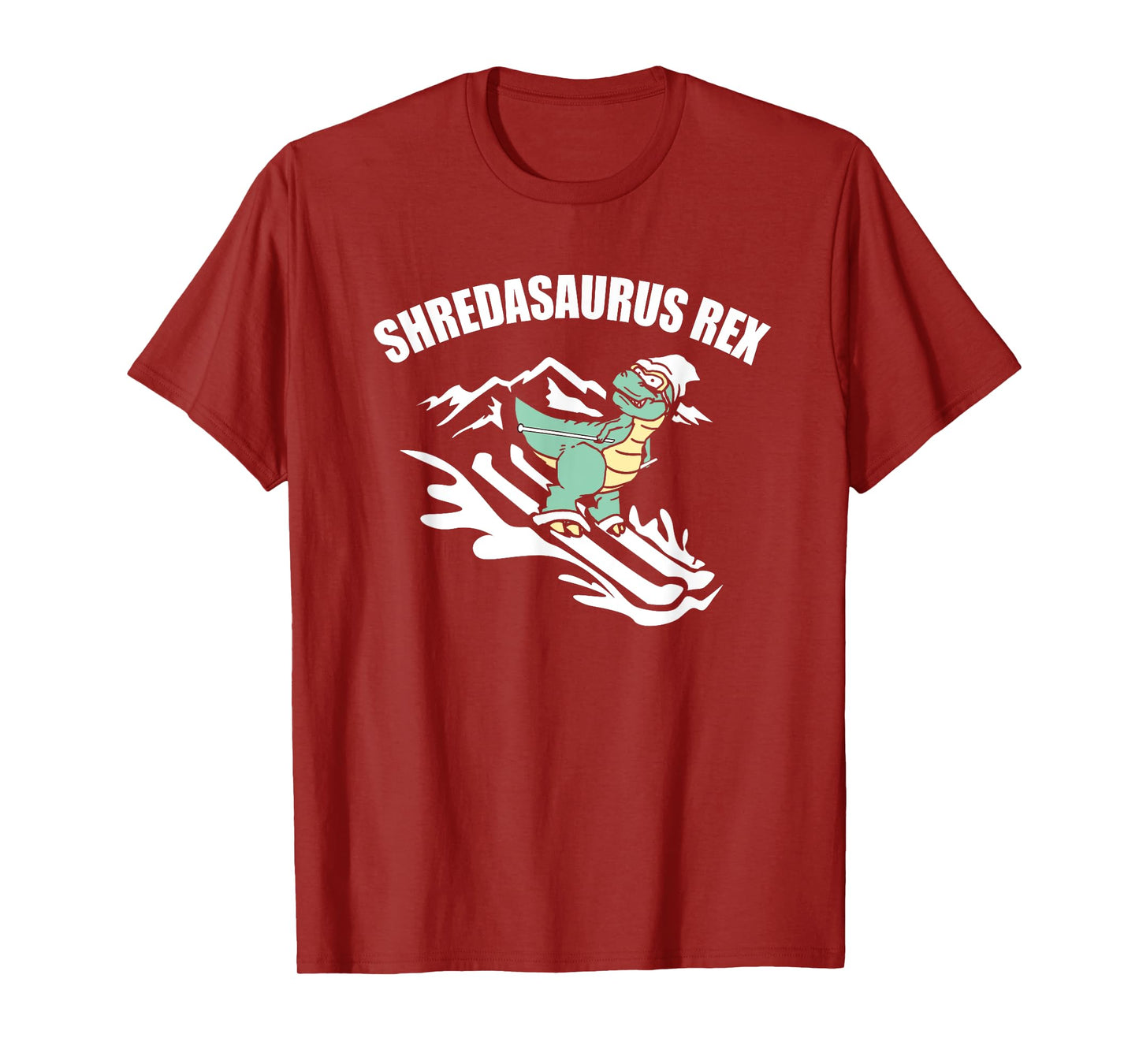 Shredasaurus Rex Ski Dinosaur T-shirt Kids Funny Skiing Gift T-Shirt