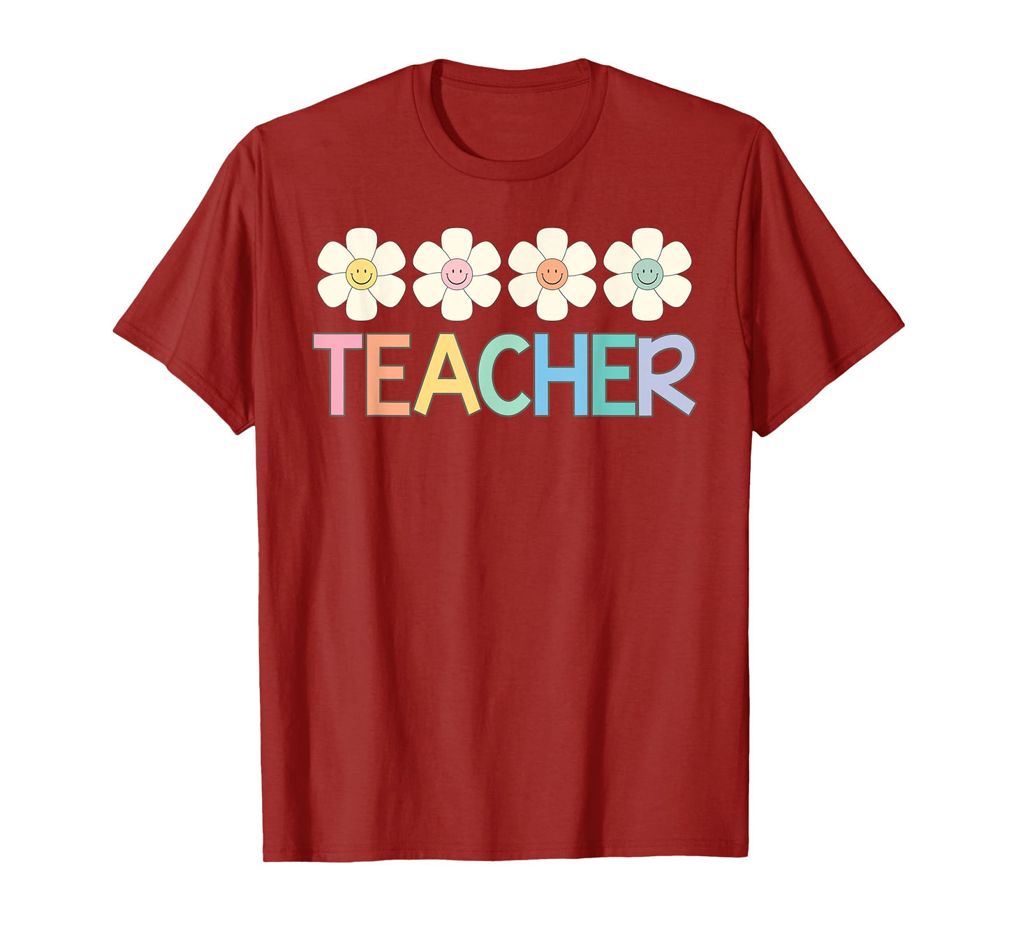 Groovy Teacher Cute Daisy Flower Retro Back to School T-Shirt