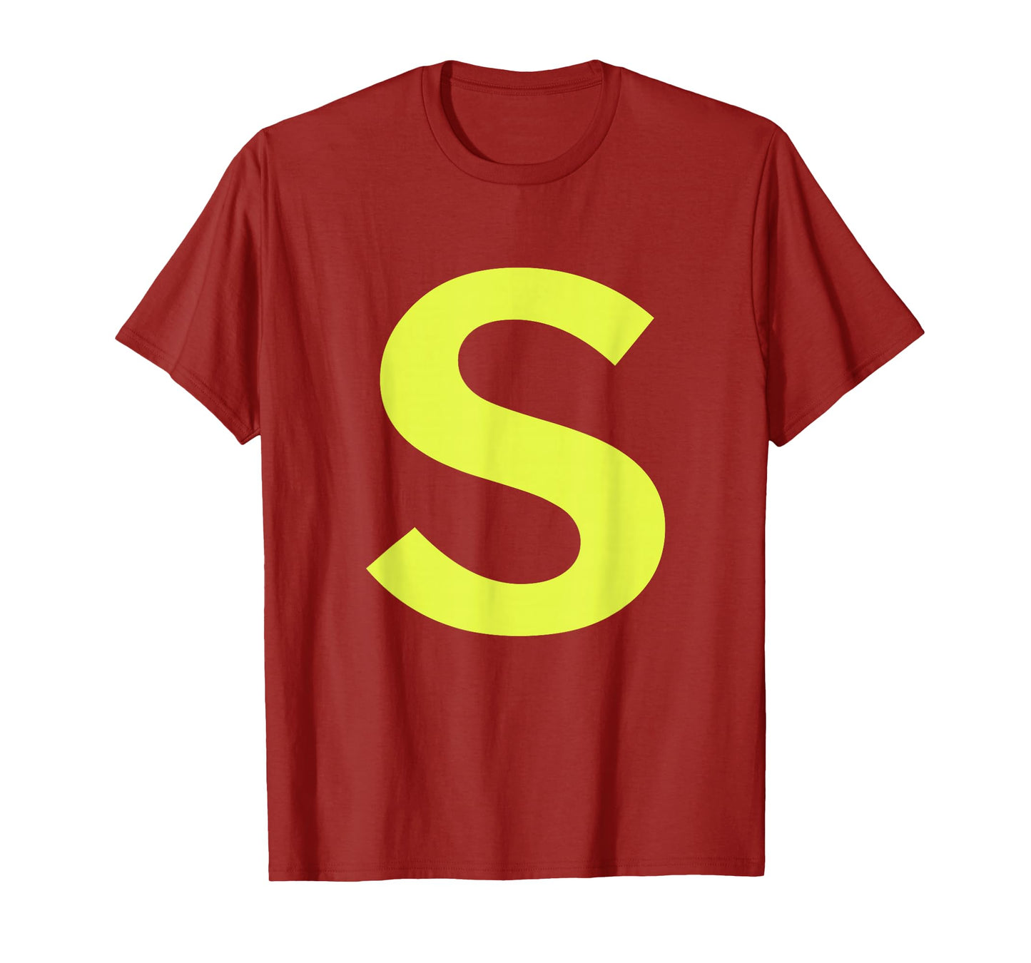 Letter S in Yellow on blue Costume Halloween Party T-Shirt