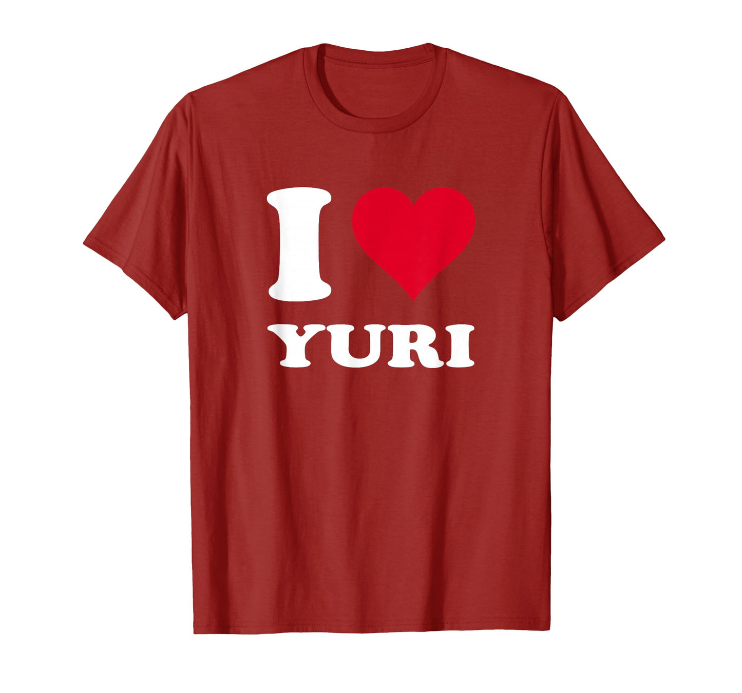 Red Heart I Love Yuri T-Shirt