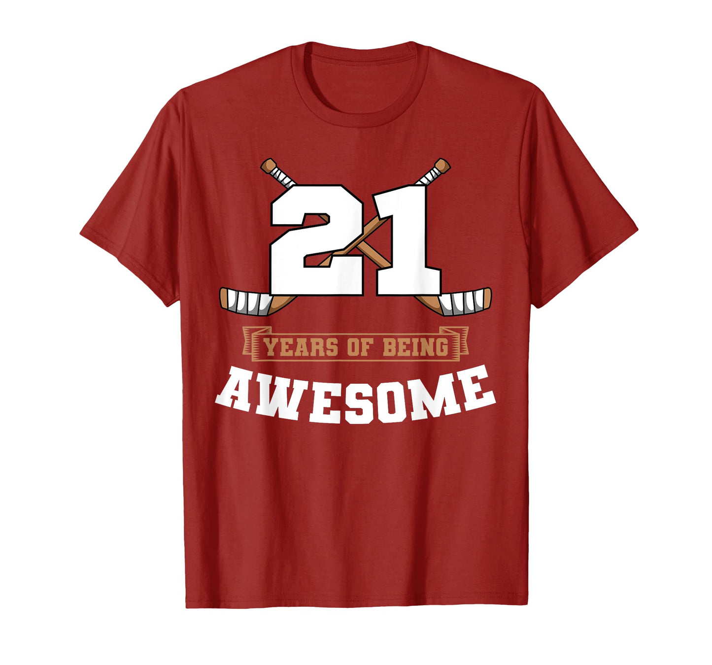Ice Hockey 21st Birthday Sports Theme Party Goal Team Player T-Shirt