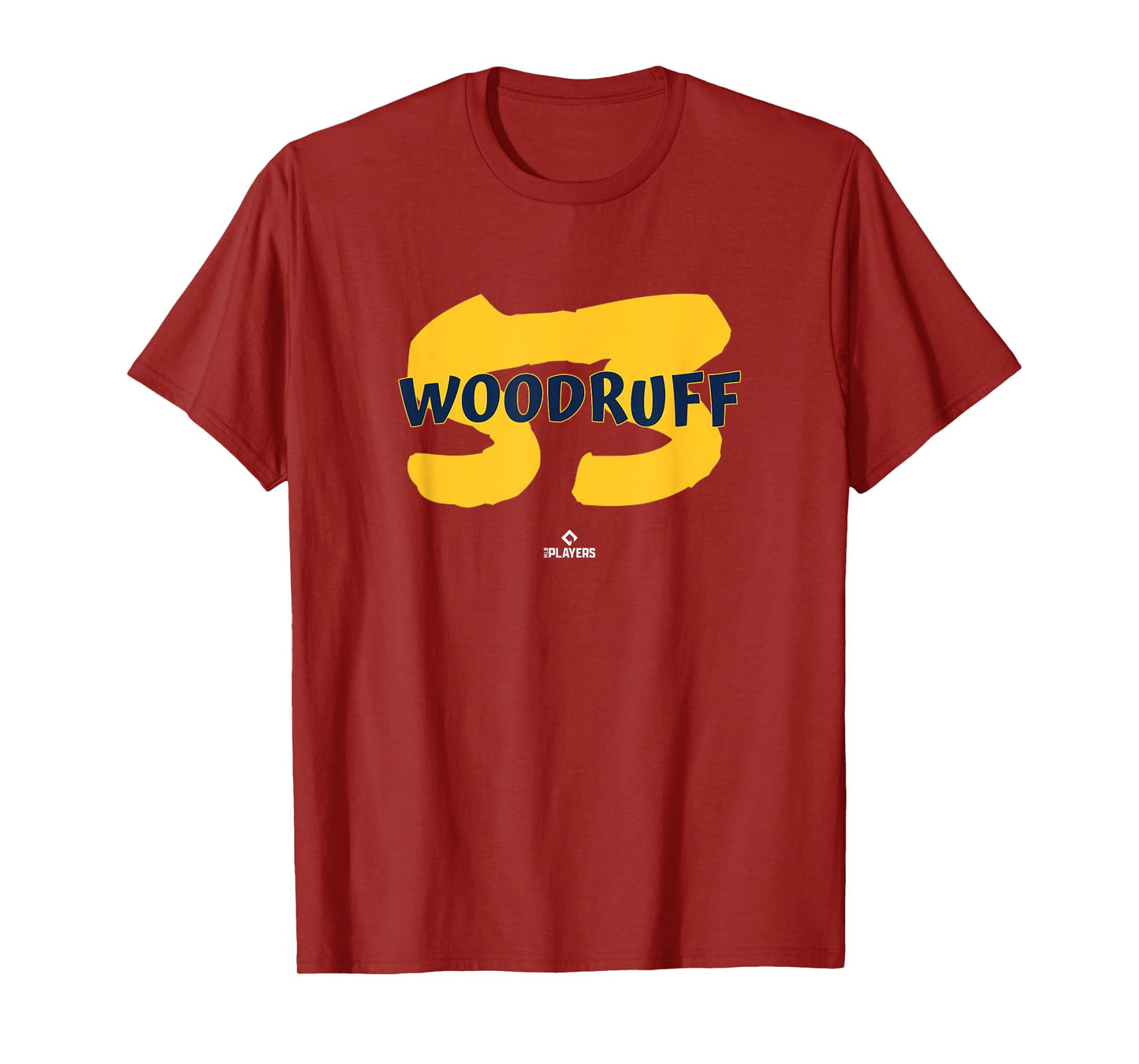 Name and Number Brandon Woodruff Milwaukee Baseball MLBPA T-Shirt